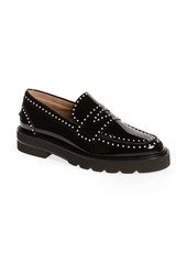 Stuart Weitzman Parker Lift Mini Pearly Penny Loafer in Black at Nordstrom