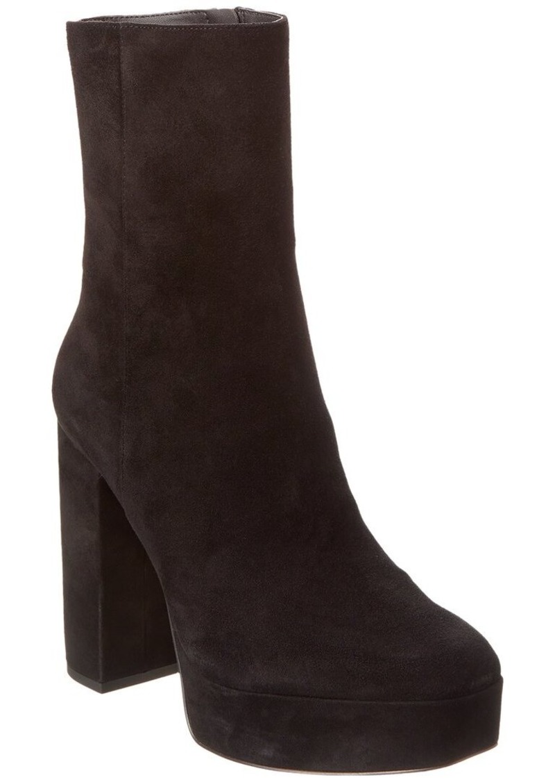 Stuart Weitzman Party Zip Suede Bootie