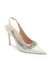Stuart Weitzman Promise 100 Slingback Pump in White Smooth at Nordstrom