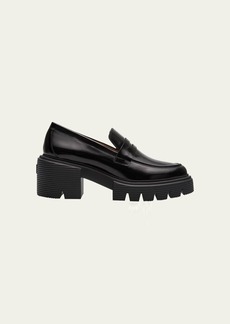 Stuart Weitzman Soho Leather Casual Penny Loafers