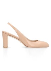 STUART WEITZMAN VIDA 75 LEATHER SLINGBACK PUMPS