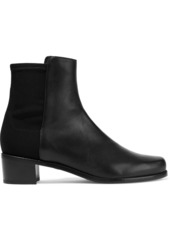 Stuart Weitzman - Easy On leather and neoprene ankle boots - Black - EU 37.5