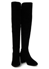 Stuart Weitzman Woman Gillian Stretch-suede And Neoprene Knee Boots Black