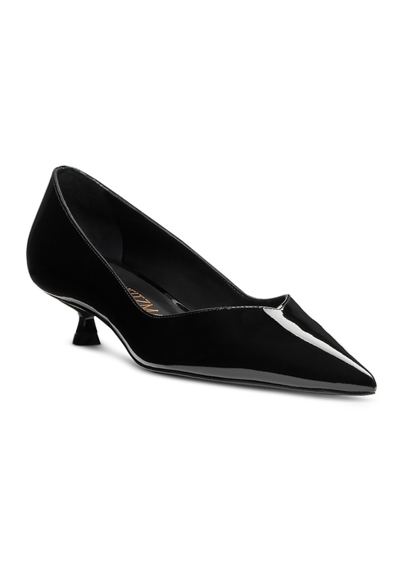 Stuart Weitzman Women's Eva Kitten Heel Pumps