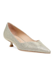 Stuart Weitzman Women's Eva Kitten Heel Pumps