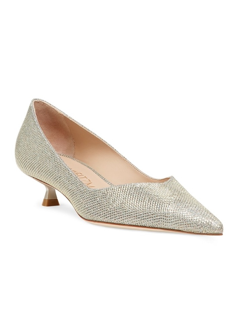 Stuart Weitzman Women's Eva Kitten Heel Pumps