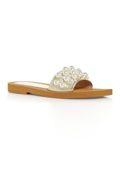 Stuart Weitzman Women's Goldie Embellished Slide Sandals 