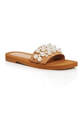Stuart Weitzman Women's Goldie Embellished Slide Sandals