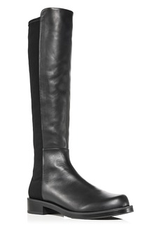 Stuart Weitzman Women's Halfnhalf Bold Leather & Stretch Knee High Boots