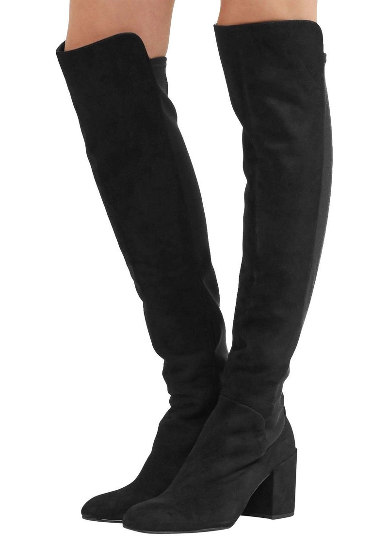 Stuart Weitzman Women's Halftime Stretch-Crepe Suede Over-The-Knee Boot