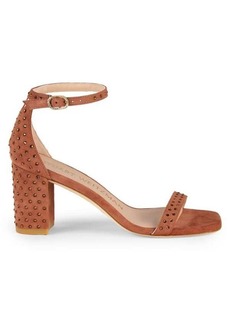 Stuart Weitzman Studded Suede Sandals