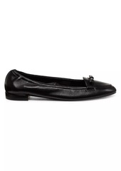 Stuart Weitzman Tully Lacquered Leather Loafers