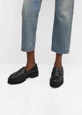 Stuart Weitzman Ultralift Leather Casual Penny Loafers