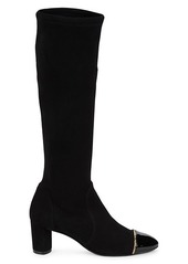 Stuart Weitzman Valerie Suede & Patent Leather Knee-High Boots