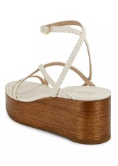 Stuart Weitzman Wovette Woven Leather Wedges