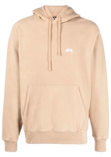Stussy logo-embroidered cotton hoodie