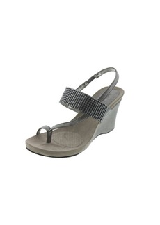 Style&co. Ally Womens Faux Leather Wedges Slingback Sandals