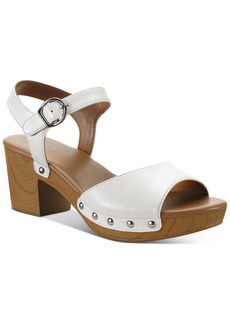 Style&co. Anddreas Womens Faux Leather Clog Heel Sandals