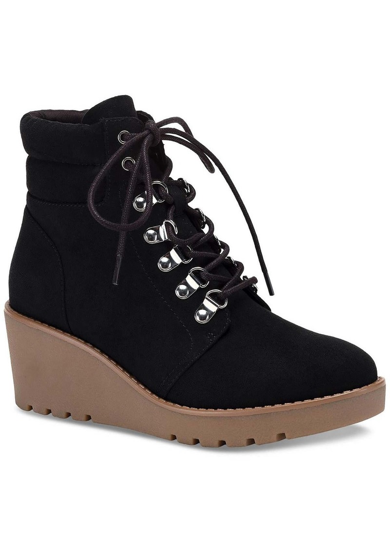Style&co. Carmenn Womens Faux Suede Lace-Up Wedge Boots
