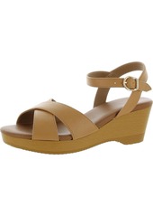 Style&co. Chloe Womens Faux Leather Ankle Wedge Sandals