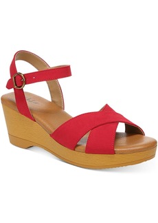 Style&co. Chloe Womens Faux Leather Ankle Wedge Sandals