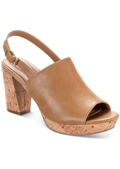 Style&co. JENISEE Womens Faux Leather Slingback Wedge Heels