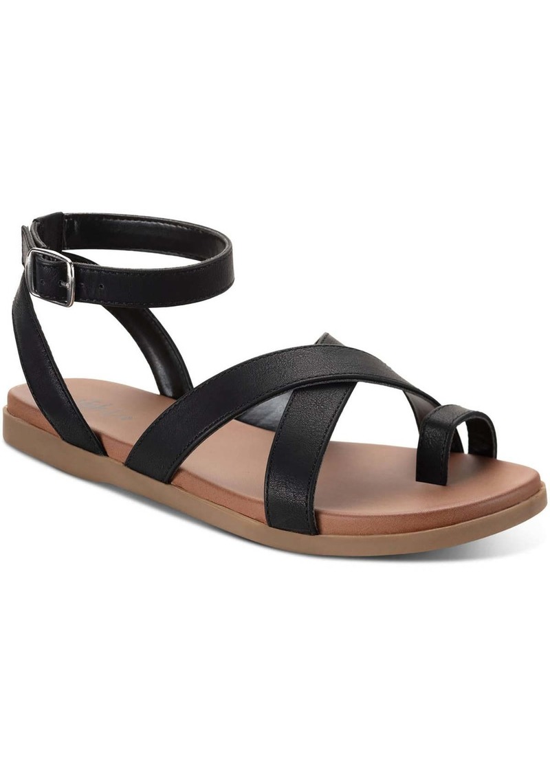 Style&co. Lianaa Womens Faux Leather Strappy Ankle Strap