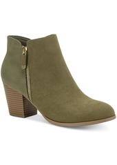 Style&co. Masrinaaf Womens Zipper Block Heel Booties