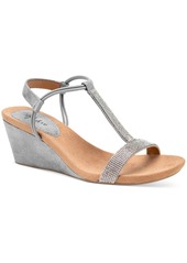 Style&co. Mulan2 Womens Rhinestone T-Strap Wedges