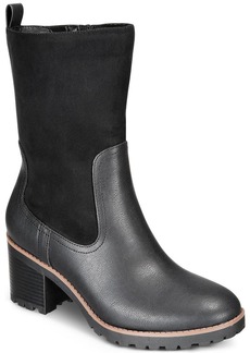 Style&co. Skylarr Womens Faux Leather Mixed Media Mid-Calf Boots