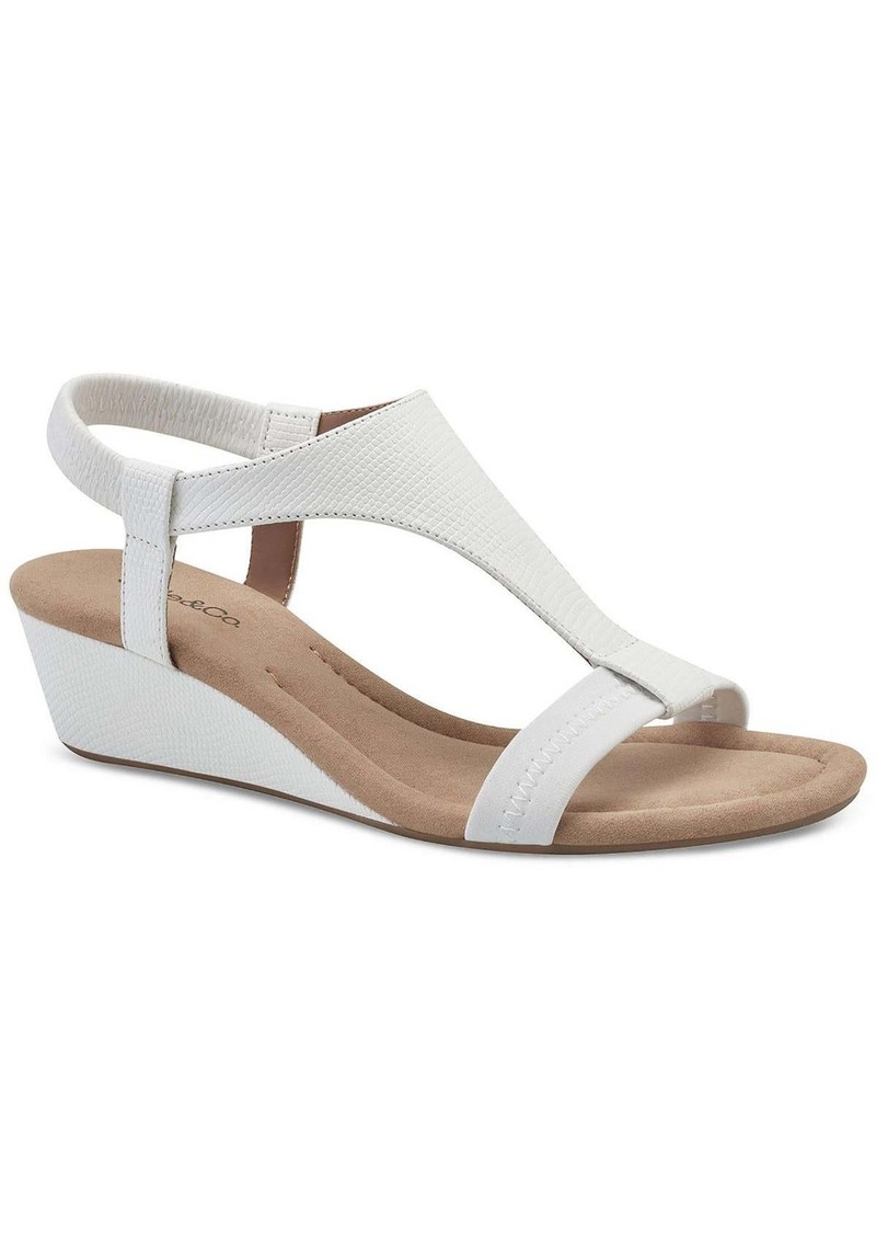 Style&co. VACANZA Womens Faux Leather Open Toe Wedge Sandals