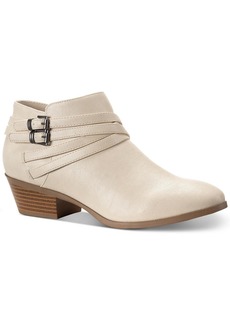 Style&co. Willow Womens Microfiber Block Heel Ankle Boots