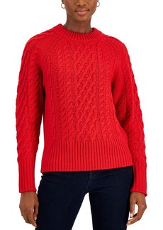 Style&co. Womens Cable Knit Pattern Pullover Top