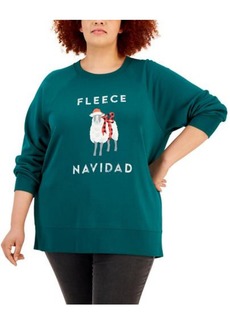 Style&co. Womens Cotton Blend Holiday Sweatshirt