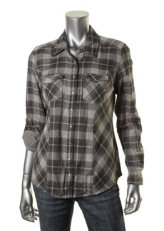 Style&co. Womens Cotton Plaid Casual Top