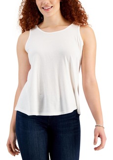 Style&co. Womens Cotton Scoop Neck Shell