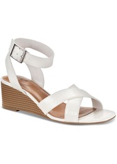 Style&co. Womens Faux Leather Wedge Sandals