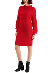 Style&co. Womens Ribbed Knit Mock-Turtle Neck Sweaterdress