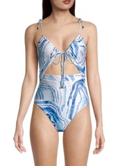 Suboo Agate Gathered Self-Tie Swimsuit