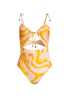 Suboo Cloud Wavy Cut Out One-Piece Swimsuit