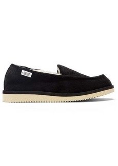 Suicoke - Ssd-comab Shearling-lined Corduroy Slippers - Mens - Black