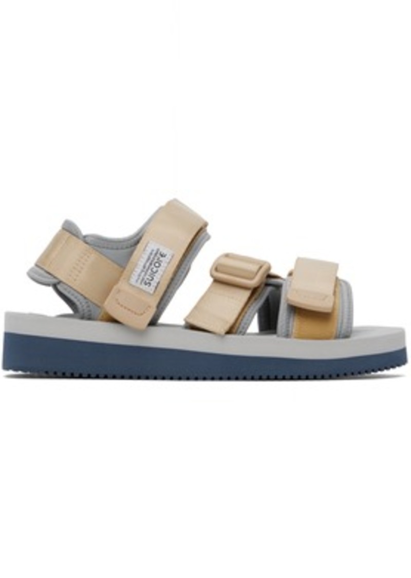 SUICOKE Beige & Gray KISEE-V Sandals