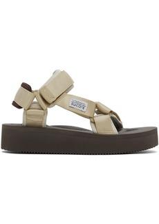 SUICOKE Brown & Beige DEPA-2PO Sandals
