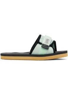 SUICOKE Green & Black PADRI Sandals