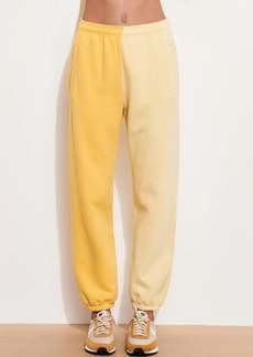 Sundry Color Block Sweatpants In Chamomille/buttercup