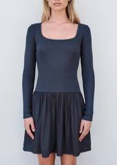 Sundry Mini Mix Media Dress In Black