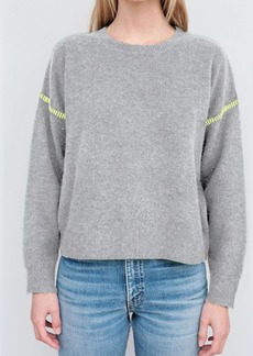 Sundry Oversized Sweater In Moonstone/lime