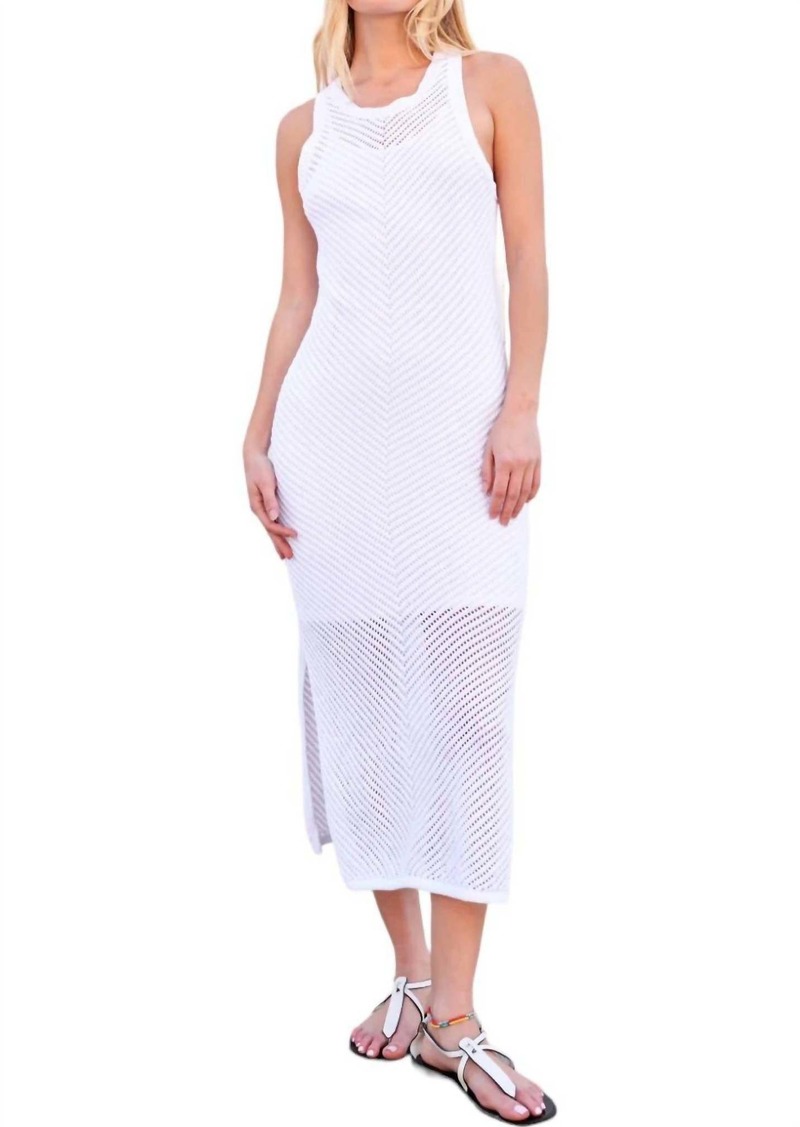 Sundry Racer Back Dress In Optic White