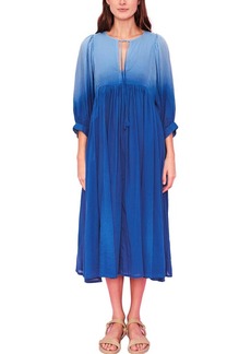 SUNDRY Blouson Sleeve Midi Dress