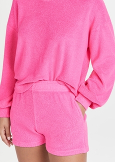 SUNDRY Faux Sherpa Sweatshirt